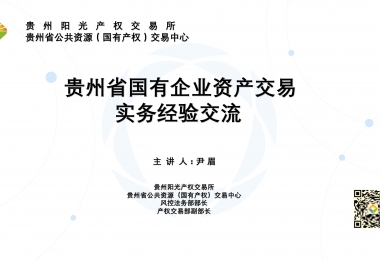 貴州省國有企業(yè)資產交易實務經(jīng)驗交流